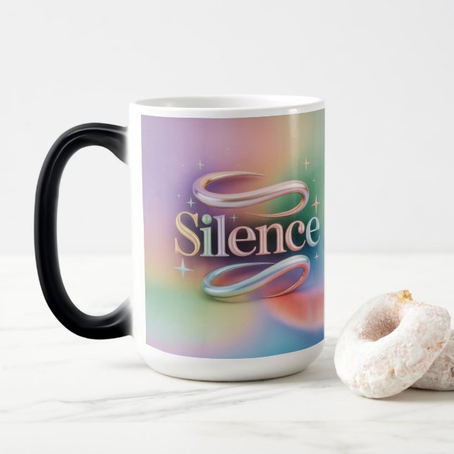 Tasse Morphing Pastel Étoilé Méditation Silence (Avec donut)