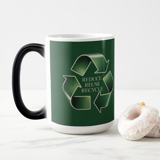 Tasse Morphing Réduire Réutiliser Recycler (Avec donut)