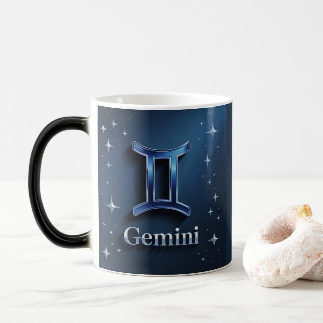 Tasse Morphing Signe du Zodiaque Gémeaux (Avec donut)