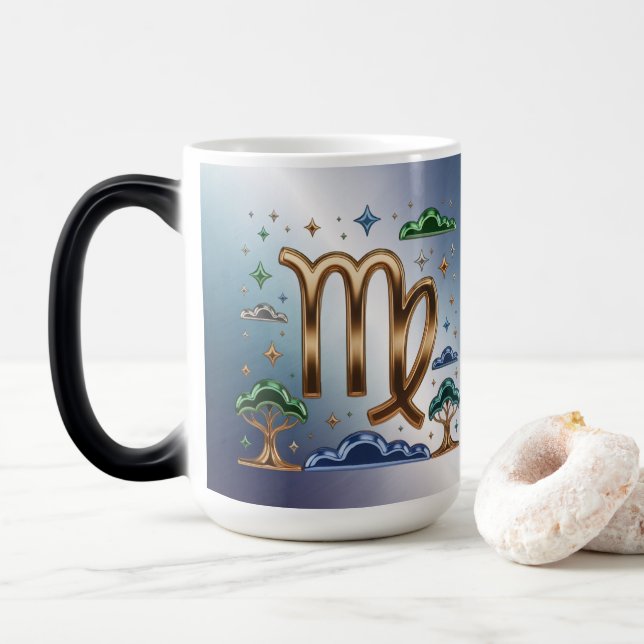 Tasse Morphing Signe du Zodiaque Vierge Glyph (Avec donut)