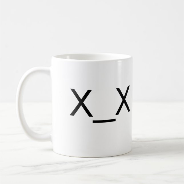 tasse morte d'émoticône de x_x (Gauche)
