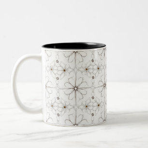 Tasse motif de fleur de dessin moderne