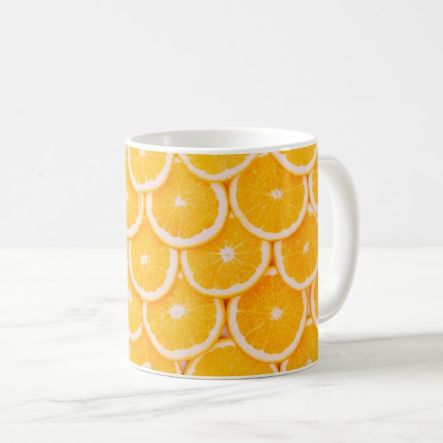 tasse motif orange (Devant droit)