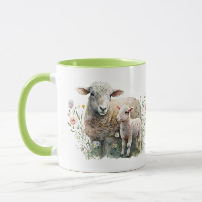 Tasse Mouton Maman avec Agneau (Gauche)
