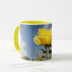 Tasse Mug Art Naturelle Fleur Rose Jaune
