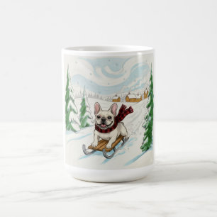 Tasse Mug Bulldog Français en Traîneau
