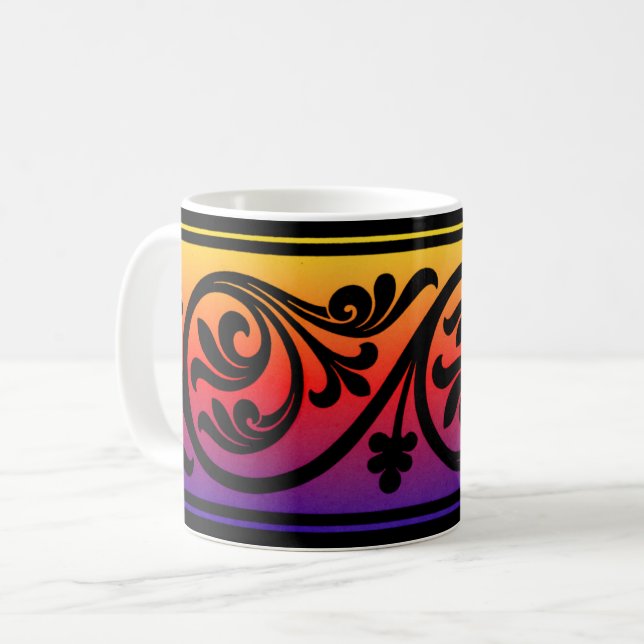 Tasse Mug Déco Art Style Ombre Coucher de soleil (Devant gauche)
