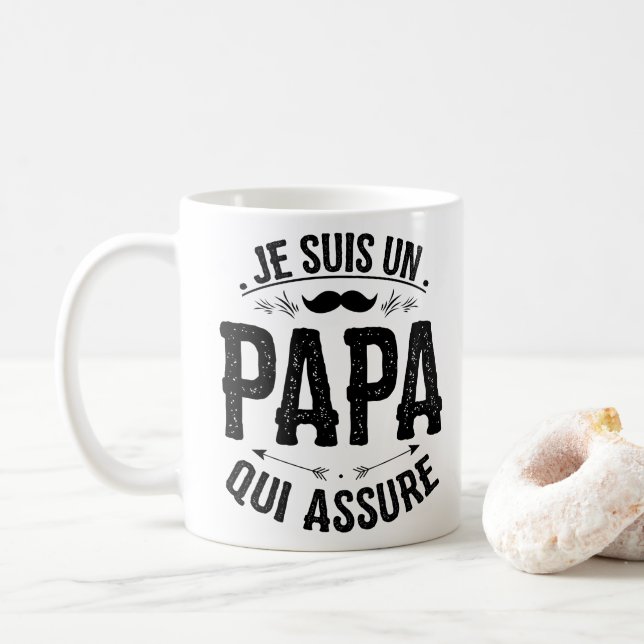 Tasse / Mug Fête des Pères - un Papa qui Assure (Avec donut)