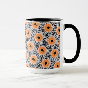 Tasse MUG Jimette Design orange blanc noir