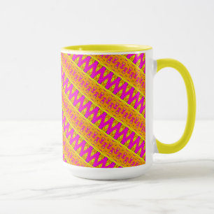 Tasse MUG Jimette Design rose orange blanc