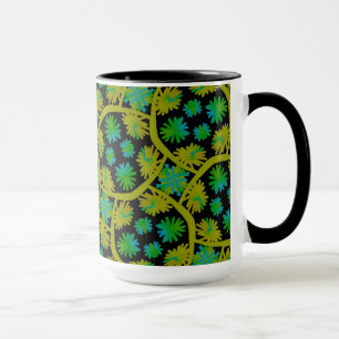 Tasse MUG Jimette Design vert jaune noir