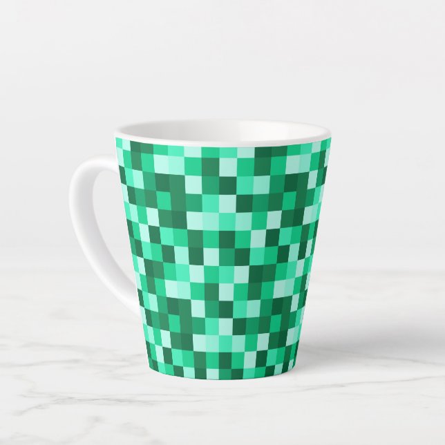 Tasse Mug Micraft Inspiré Pixels Verts (Angle gauche)