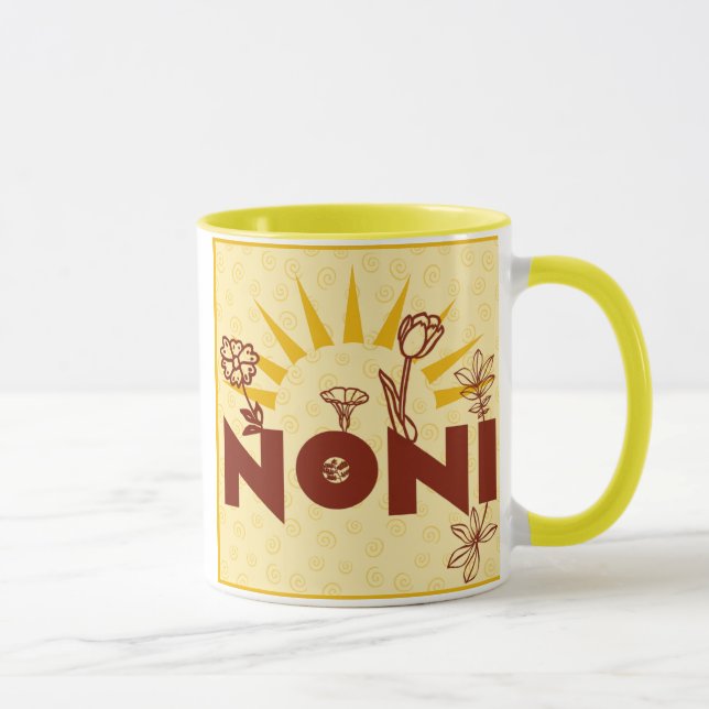 Tasse Mug Noni Sunburst Jaune Grand-mère italienne (Droite)