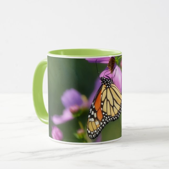 Tasse Mug Papillon Monarch de Près (Devant gauche)