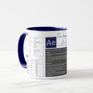 Tasse mug raccourcis clavier After effect