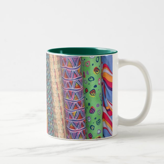 Tasse multicolore de tissu de boulon d'édredon (Droit)