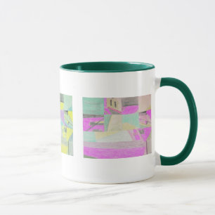 Tasse multicolore scène brouillée
