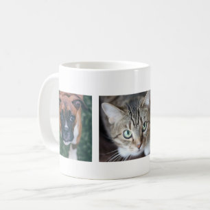 Tasse multiple personnalisée de photo d'animal