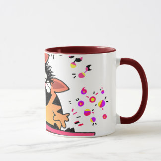Tasse musicale de chat fou/tasse hilare de