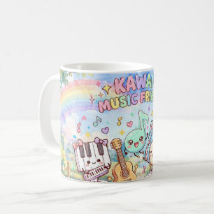 Tasse Musique Amis Piano et Guitare Mignonne