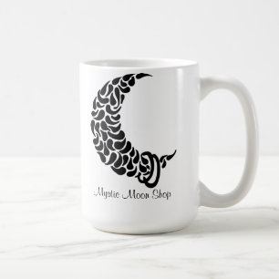 Tasse mystique de logo de magasin de lune