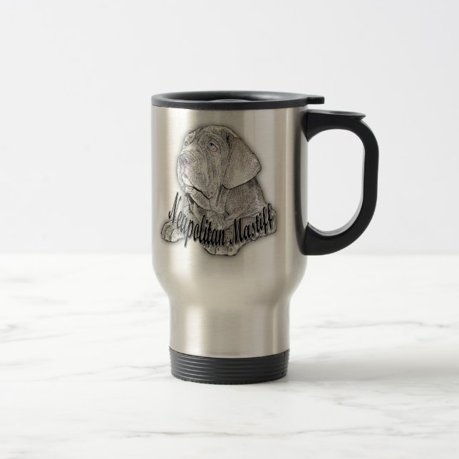 Tasse napolitaine de voyage de mastiff (Droit)