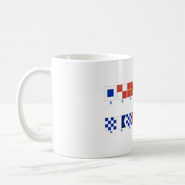 Tasse nautique de Surfside Nantucket de drapeau (Gauche)