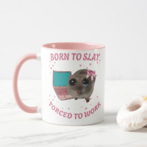 Tasse Né pour Détruire – Forcé de Travailler | Ham