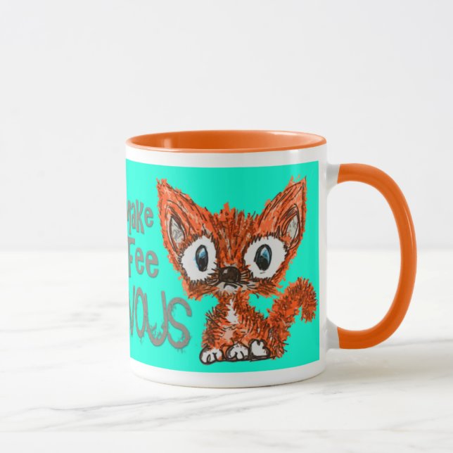 Tasse nerveuse de Kitty de café (Droite)