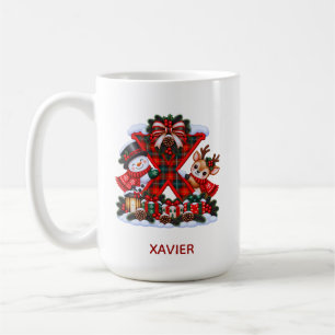 Tasse Noël Bonhomme de Neige Renne Lettre X Noël
