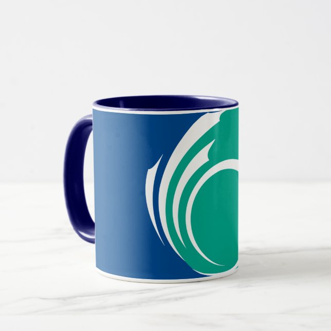 Tasse noire combo avec le drapeau d'Ottawa, Canada (Devant gauche)