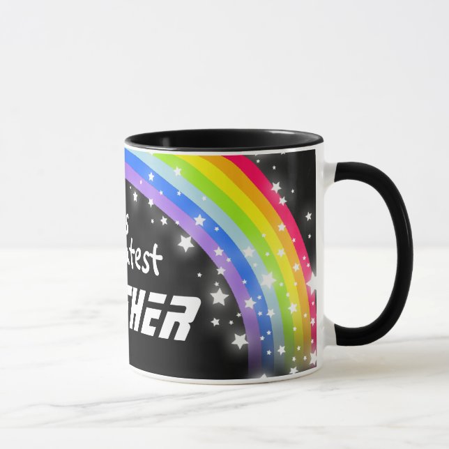 Tasse noire d'arc-en-ciel du plus grand "FRÈRE du (Droite)
