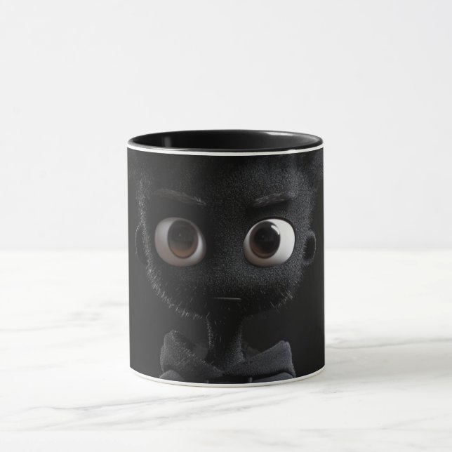 Tasse noire d'art abstrait moderne en ligne | Co m (Centre)