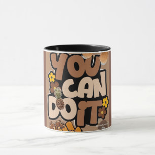 Tasse noire d'art abstrait moderne en ligne Co m