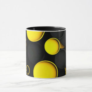 Tasse noire d'art abstrait moderne en ligne Co m