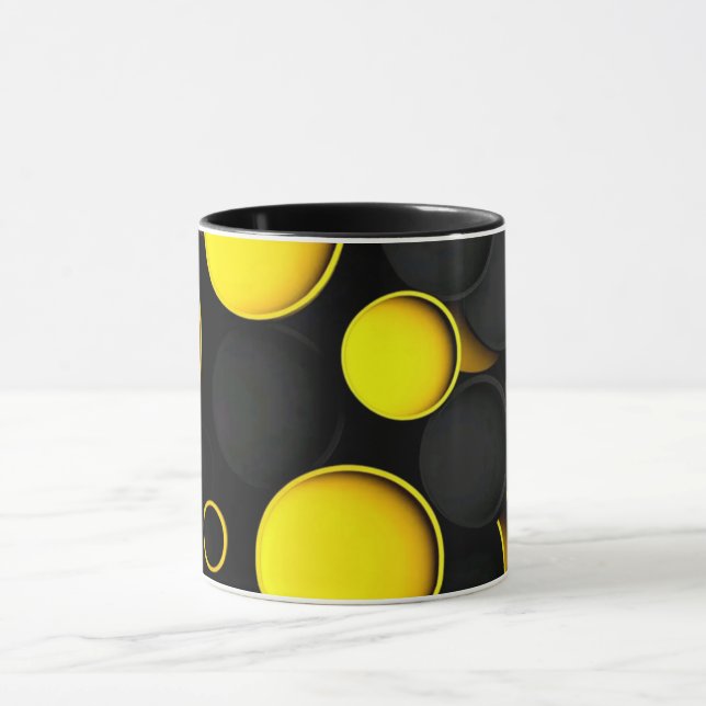 Tasse noire d'art abstrait moderne en ligne | Co m (Centre)