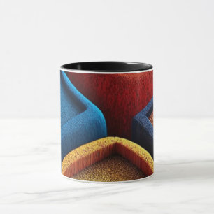 Tasse noire d'art abstrait moderne en ligne Co m