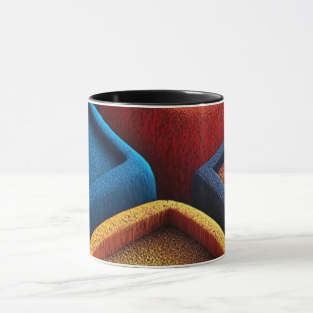 Tasse noire d'art abstrait moderne en ligne | Co m (Centre)