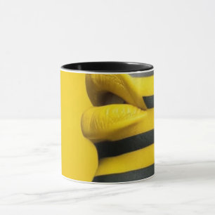 Tasse noire d'art de ligne abstrait moderne Co