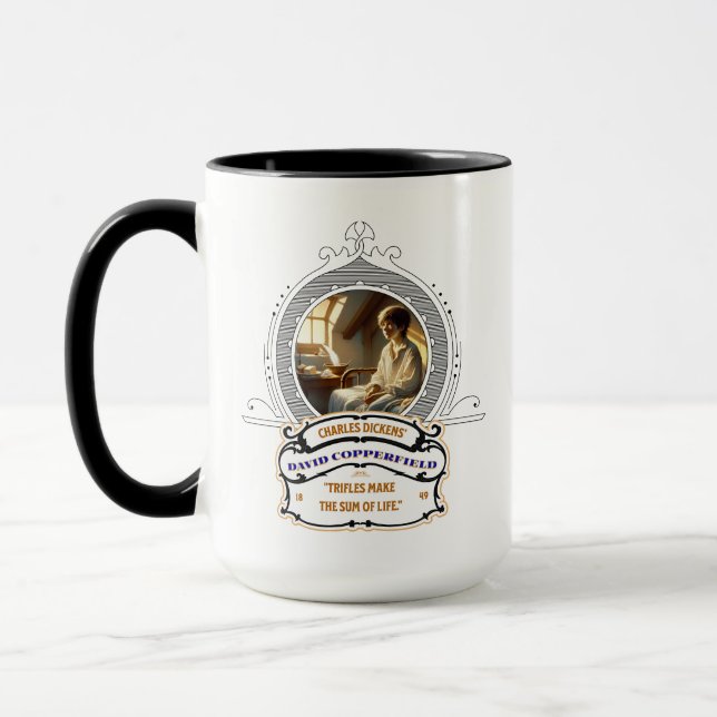Tasse noire David Copperfield de Dickens (Gauche)