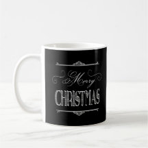 Tasse noire de Joyeux Noël de tableau