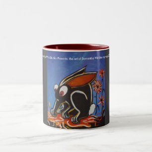 tasse noire de lapin