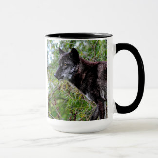 Tasse noire de loup