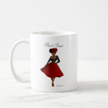 Tasse noire de pin-up - Carmen
