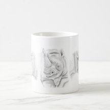 Tasse noire de rhinocéros