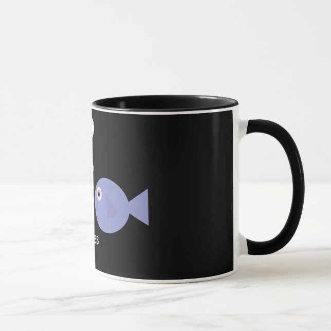 Tasse noire de sonnerie de Poissons de bande (Droite)