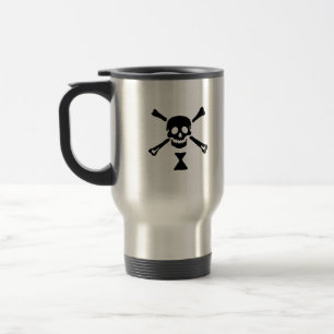 Tasse noire de voyage de crâne d'Emanuel Wynne