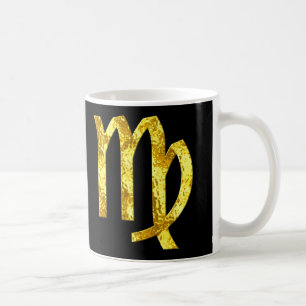 Tasse noire d'or de Vierge