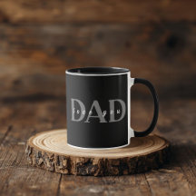 Tasse noire élégante DAD Love You