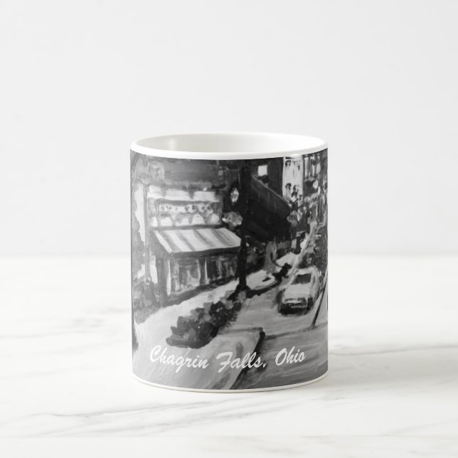 Tasse noire et blanche de peinture de Chagrin (Centre)
